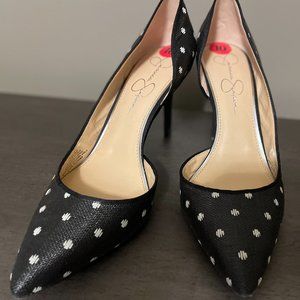 Women polka dot heels